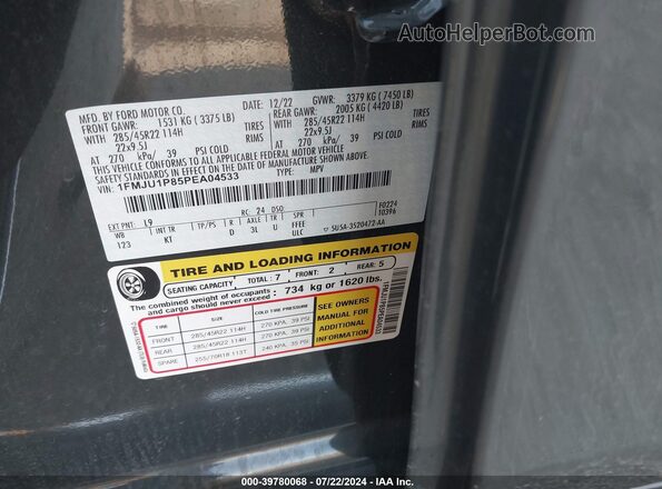1FMJU1P85PEA04533 2023 FORD EXPEDITION Gray ძრავის განყოფილების ხედი