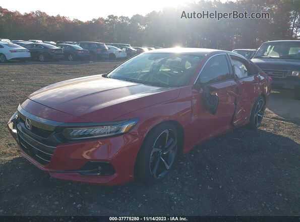 1HGCV1F4XMA003049 2021 HONDA ACCORD Red Vista tres cuartos delantera izquierda