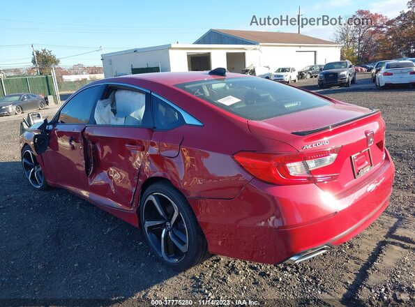 1HGCV1F4XMA003049 2021 HONDA ACCORD Red Trasero izquierdo