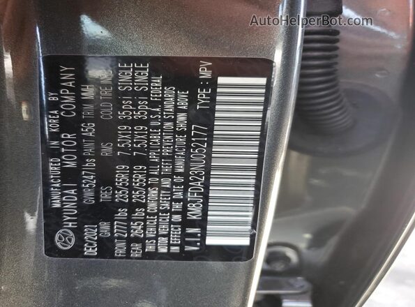 KM8JFDA23NU052177 2022 HYUNDAI TUCSON Black Շարժիչի բաժամունքի տեսք