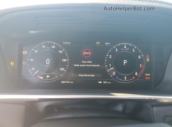 SALGS2SV8KA559265 2019 LAND ROVER RANGE Gray Vista del cuadro de instrumentos