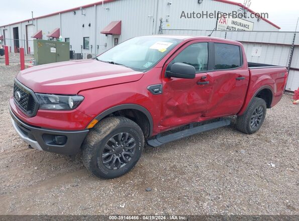 1FTER4FHXLLA91829 2020 FORD RANG Red წინა მარცხენა ხედი სამი მეოთხედიდან