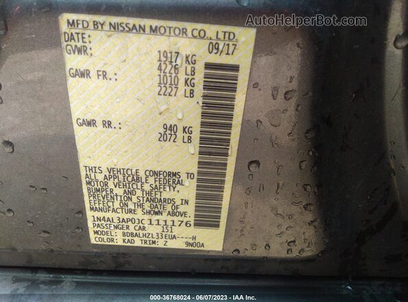 1N4AL3AP0JC111176 2018 NISSAN ALTIMA Gray Widok komory silnika
