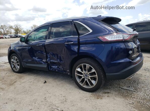 2FMPK4K85GBC16532 2016 FORD EDGE Blue Tył lewy