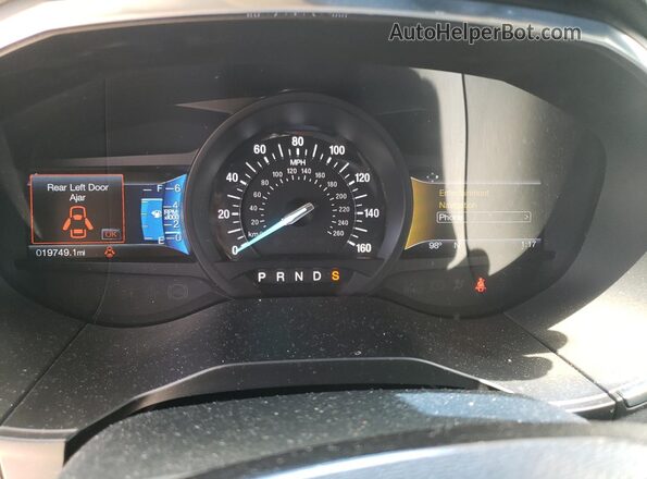 2FMPK4K85GBC16532 2016 FORD EDGE Blue Widok zestawu wskaźników