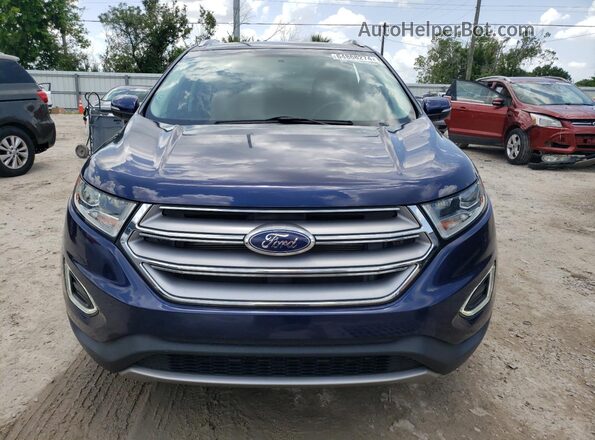 2FMPK4K85GBC16532 2016 FORD EDGE Blue Widok z przodu