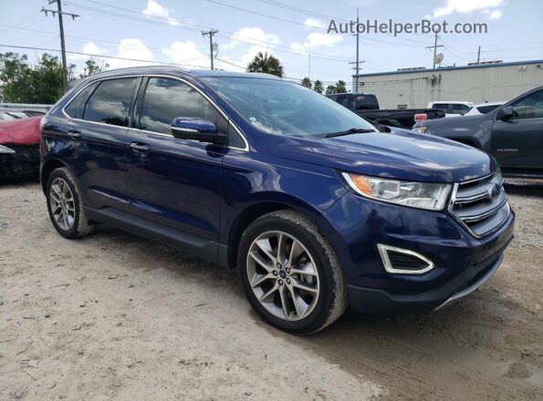 2FMPK4K85GBC16532 2016 FORD EDGE Blue Przód prawy