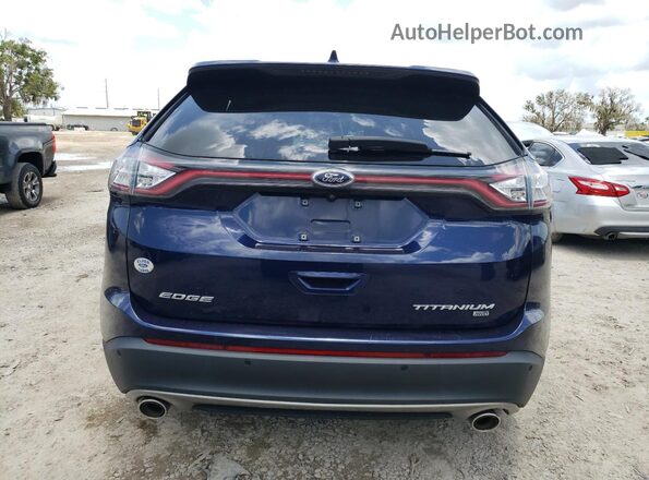 2FMPK4K85GBC16532 2016 FORD EDGE Blue Widok z tyłu