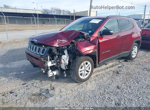 3C4NJCAB2MT535229 2021 JEEP COMPASS Burgundy წინა მარცხენა ხედი სამი მეოთხედიდან