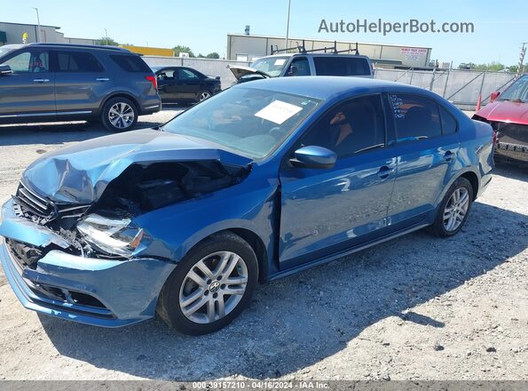 3VW2B7AJ3JM251660 2018 VOLKSWAGEN JETTA Blue Առջևի ձախ երեք քառորդ տեսարան