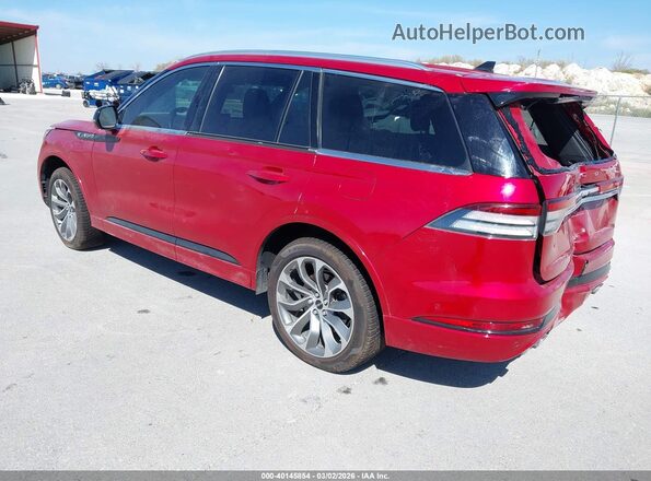 5LMYJ8XY4MNL01480 2021 LINCOLN AVIATOR Red Задня ліва чверть