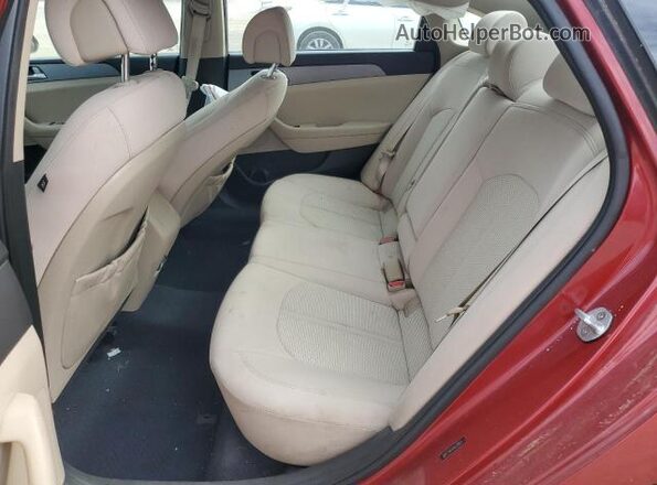 5NPE24AFXGH428262 2016 HYUNDAI SONATA Red უკანა სავარძლების ხედი
