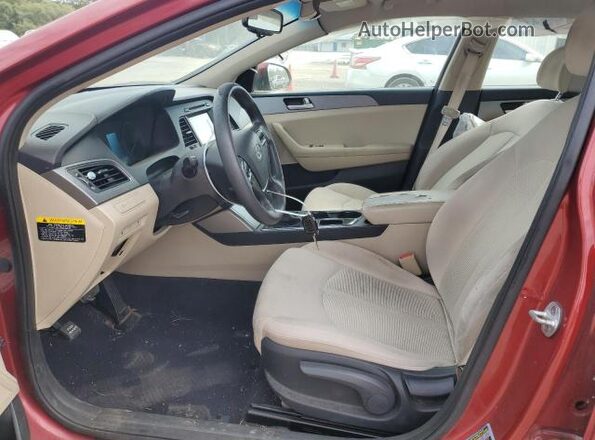 5NPE24AFXGH428262 2016 HYUNDAI SONATA Red წინა სალონის ხედი