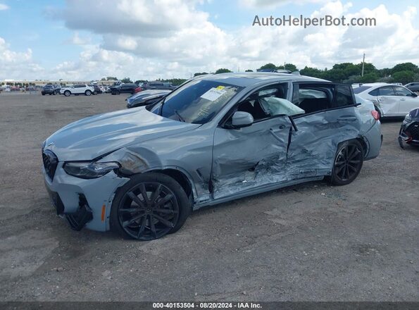 5UX33DT07R9V14782 2024 BMW X4 Gray წინა მარცხენა ხედი სამი მეოთხედიდან