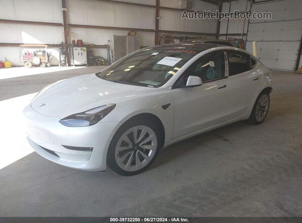 5YJ3E1EB1NF360367 2022 TESLA MODEL 3 White Przód lewy
