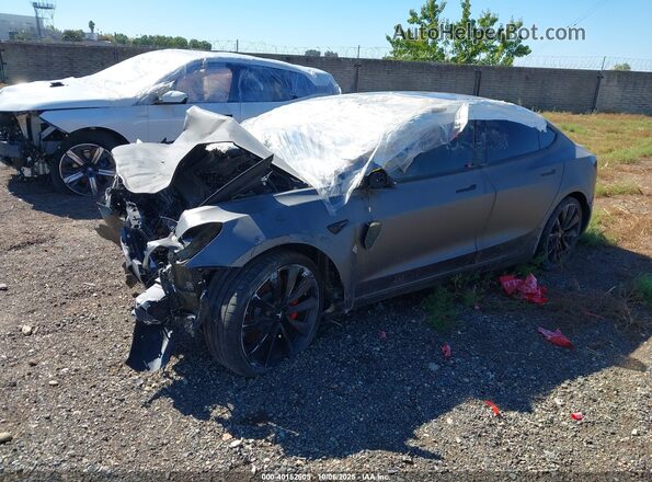 5YJ3E1EB3JF072456 2018 TESLA MODEL 3 Серый Передняя левая четверть