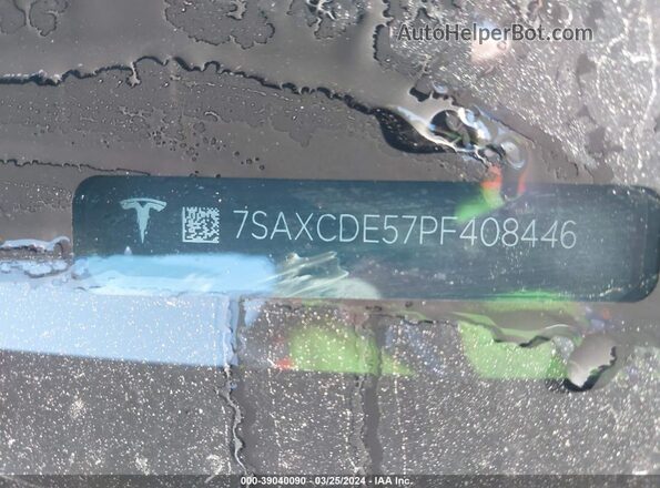 7SAXCDE57PF408446 2023 TESLA MODEL X Black Շարժիչի բաժամունքի տեսք