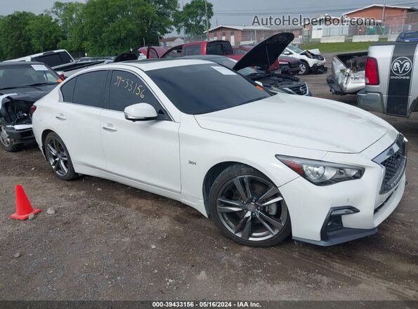 JN1EV7AP9KM540943 2019 INFINITI Q50 White Widok wnętrza z tyłu