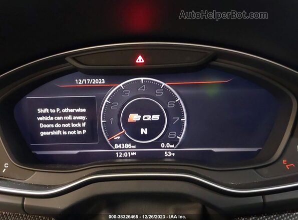 WA1B4AFY1L2120523 2020 AUDI SQ5 Gray Widok wnętrza 360 stopni