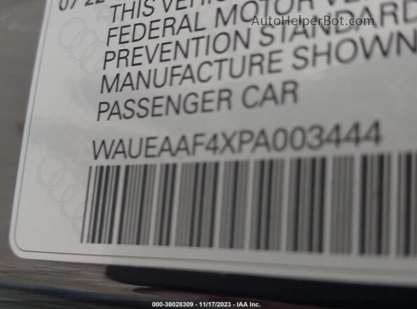 WAUEAAF4XPA003444 2023 AUDI OTHER Черный 