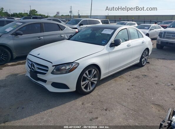 WDDWF4JB2JR312629 2018 MERCEDES-BENZ C White წინა მარცხენა ხედი სამი მეოთხედიდან