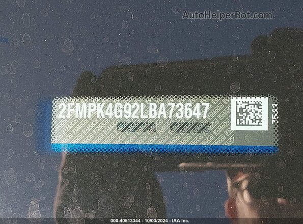 2FMPK4G92LBA73647 2020 FORD EDGE Blue 