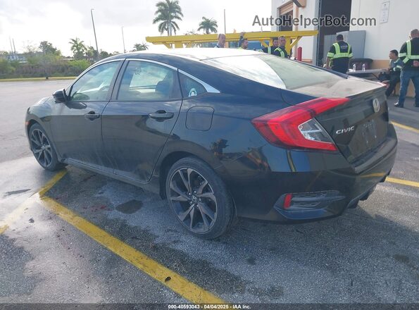 2HGFC2F84MH527942 2021 HONDA CIVIC Black Հետևի ձախ