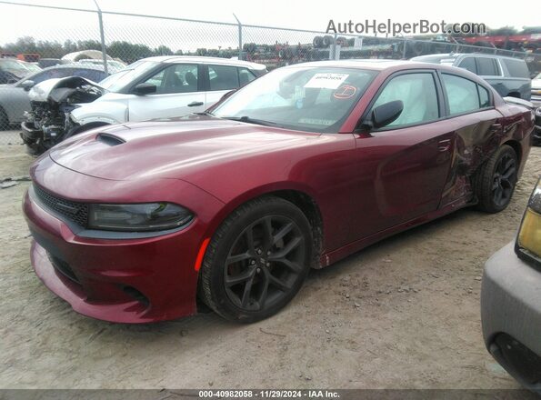 2C3CDXHG0MH644146 2021 DODGE CHARGER Maroon Vista tres cuartos delantera izquierda