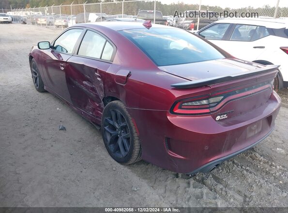 2C3CDXHG0MH644146 2021 DODGE CHARGER Maroon Trasero izquierdo