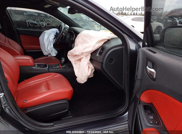 2C3CDXHG6JH176404 2018 DODGE CHARGER Black Widok wnętrza z przodu