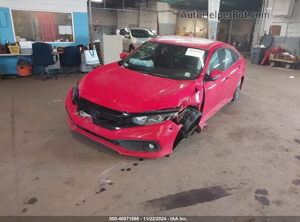 2HGFC2F84LH543170 2020 HONDA CIVIC Красный Передняя левая четверть