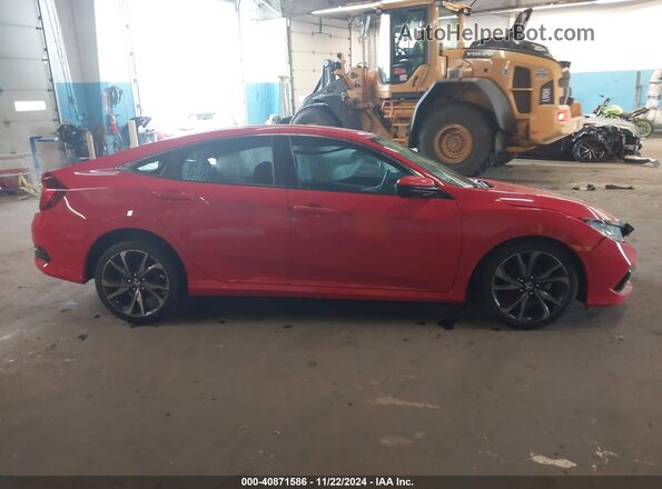 2HGFC2F84LH543170 2020 HONDA CIVIC Красный Вид задней части салона
