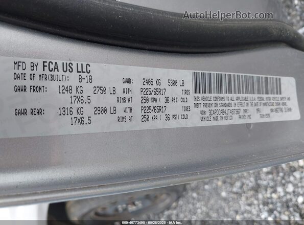 3C4PDCAB4JT497367 2018 DODGE JOURNEY Silver Engine compartment view
