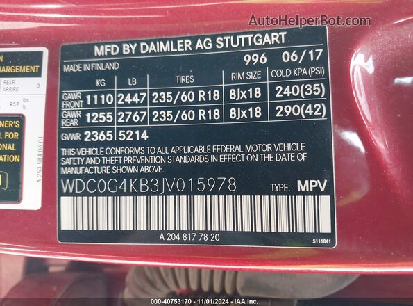 WDC0G4KB3JV015978 2018 MERCEDES-BENZ GLC 300 Red ძრავის განყოფილების ხედი