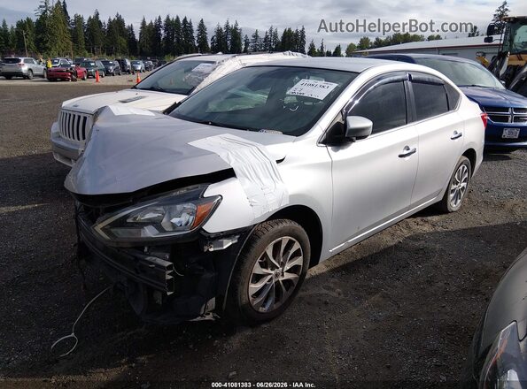 3N1AB7AP9JL642291 2018 NISSAN SENTRA Silver Front left