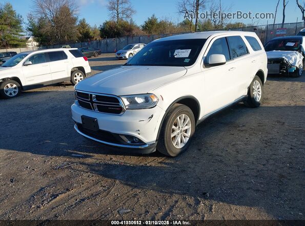 1C4RDJAG2KC599546 2019 DODGE DURANGO White წინა მარცხენა ხედი სამი მეოთხედიდან
