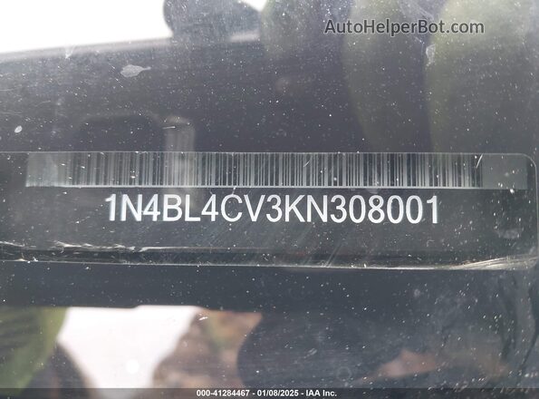 1N4BL4CV3KN308001 2019 NISSAN ALTIMA Black Շարժիչի բաժամունքի տեսք