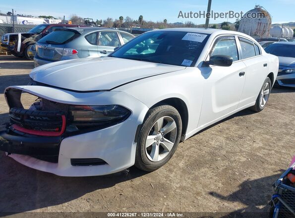 2C3CDXBG3KH653137 2019 DODGE CHARGER White Առջևի ձախ երեք քառորդ տեսարան