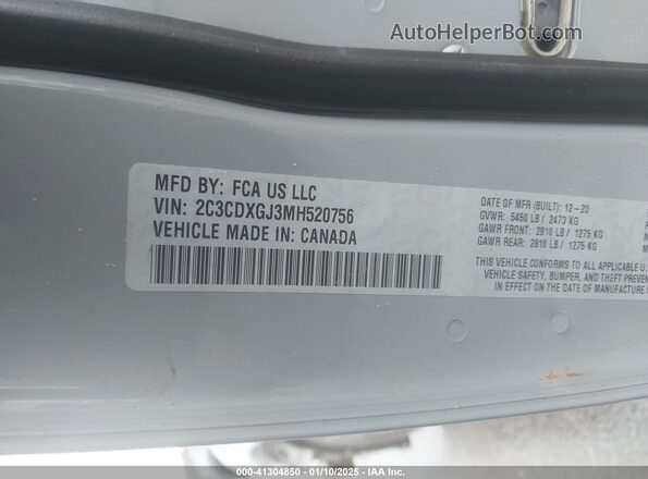 2C3CDXGJ3MH520756 2021 DODGE CHARGER Gray Vista del compartimento del motor