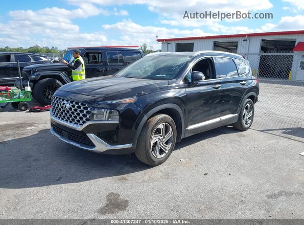 5NMS64AJ1MH343458 2021 HYUNDAI SANTA FE Черный Передняя левая четверть