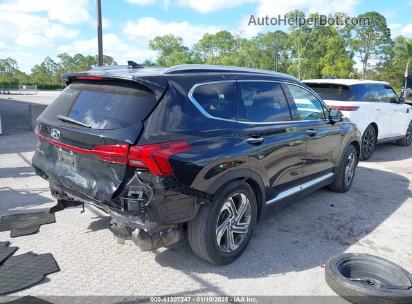 5NMS64AJ1MH343458 2021 HYUNDAI SANTA FE Черный Задняя правая четверть