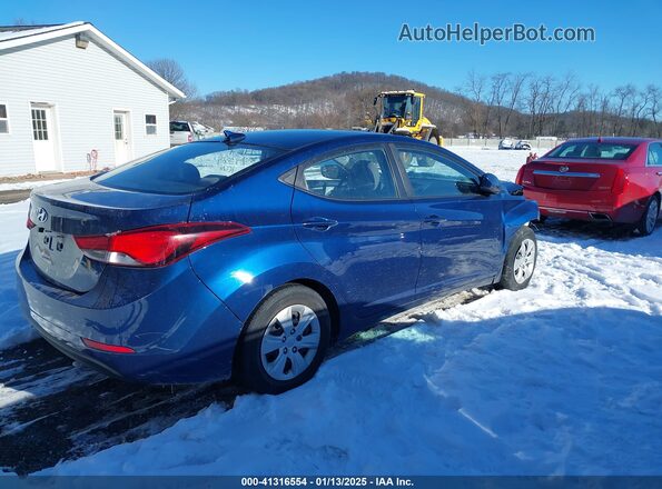 5NPDH4AE4GH674645 2016 HYUNDAI ELANTRA Blue Задня права чверть