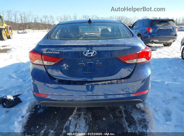 5NPDH4AE4GH674645 2016 HYUNDAI ELANTRA Blue 