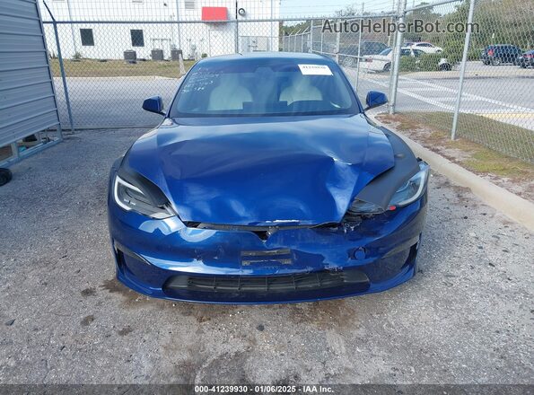 5YJSA1E5XMF453632 2021 TESLA MODEL S Синий Вид щитка приборов