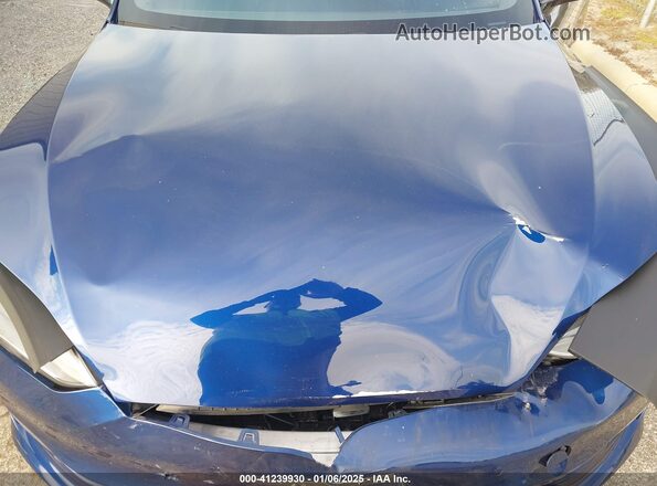 5YJSA1E5XMF453632 2021 TESLA MODEL S Синий Вид сзади