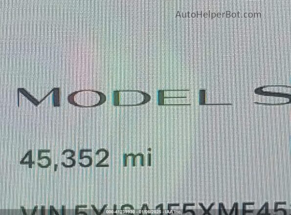 5YJSA1E5XMF453632 2021 TESLA MODEL S Синий 