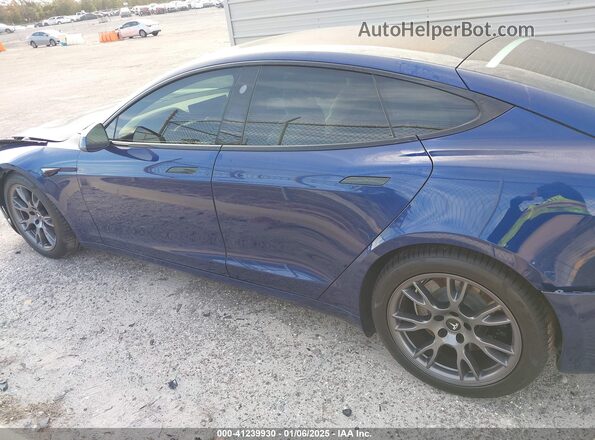 5YJSA1E5XMF453632 2021 TESLA MODEL S Синий Панорамный вид салона 360°