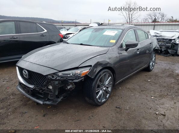 JM1GL1VM6M1603347 2021 MAZDA 6 Gray Передня ліва чверть