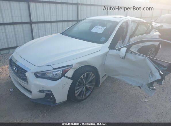JN1EV7CP6MM701409 2021 INFINITI Q50 Белый Передняя левая четверть