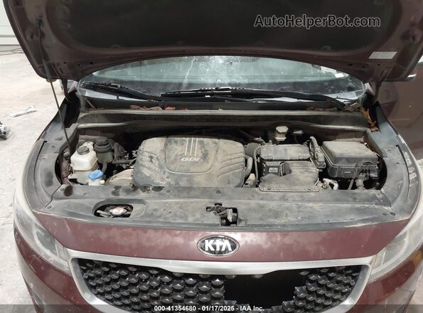 KNDMB5C10G6121308 2016 KIA SEDONA Burgundy Вид ззаду